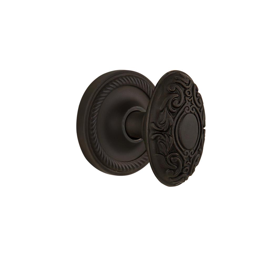 Nostalgic Warehouse ROPVIC Privacy Knob Rope rosette with Victorian Knob in Oil